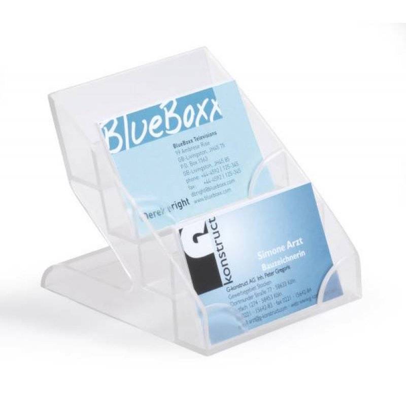 Durable 2439 19 Small Stand For Business Cards With 4 Compartments